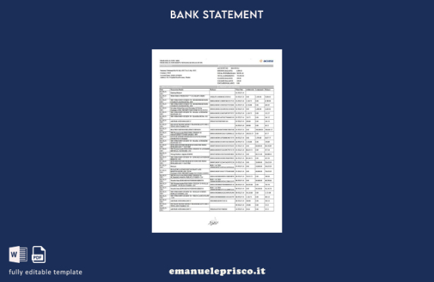 stile verificato Nigeria Accedi al modello word di estratto conto bancario